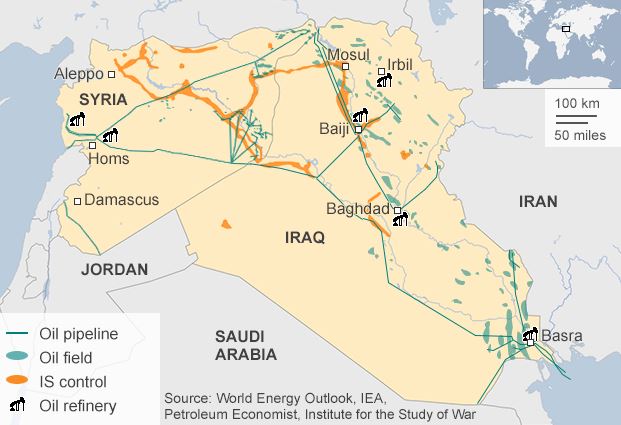 シリア空爆と石油パイプライン_Sep 25_BBC